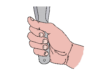 Hammer grip for throwing knives